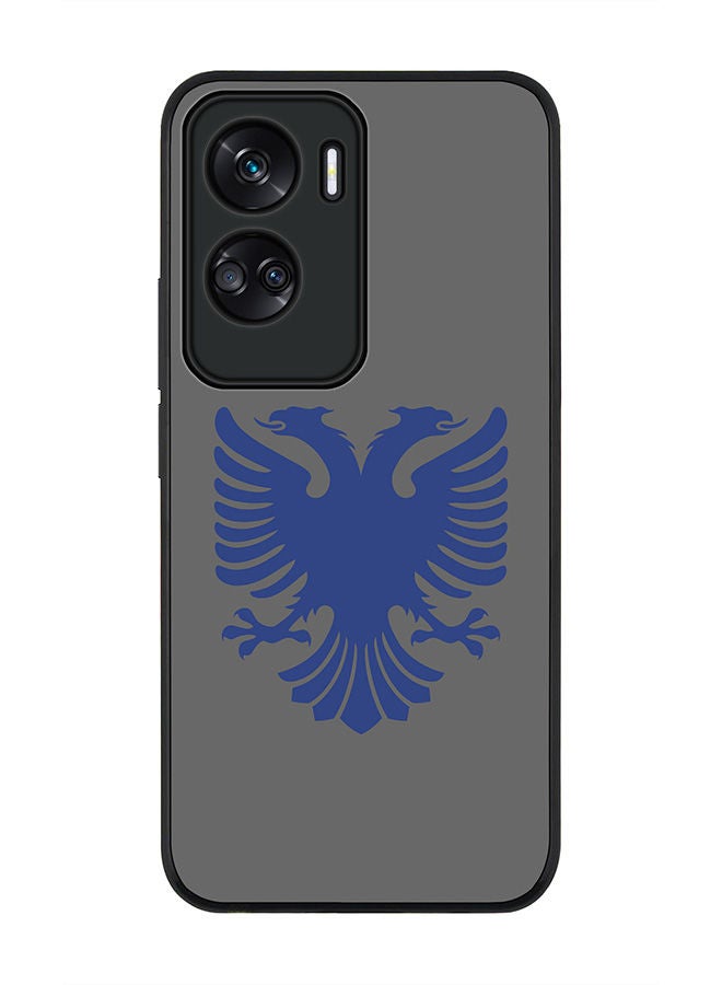 Stylizedd Rugged Black edge case for Honor 90 Lite  5G  Honor X50i 5G, Slim fit Soft Case Flexible Rubber Edges Anti Drop TPU Gel Thin Cover -  Albanian Eagle - Image 1