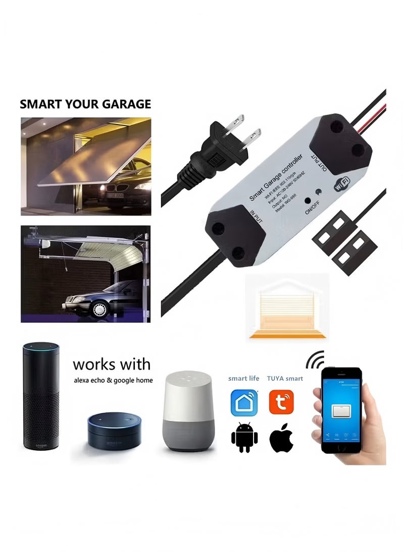YIQUAN Smart WiFi Switch Garage Door Opener Controller Work, WIFI, with Alexa Echo Google Home Smart Life/Tuya APP Control No Hub Required - Image 3