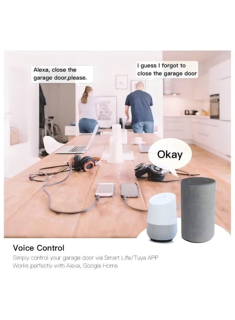 YIQUAN Smart WiFi Switch Garage Door Opener Controller Work, WIFI, with Alexa Echo Google Home Smart Life/Tuya APP Control No Hub Required - Image 2