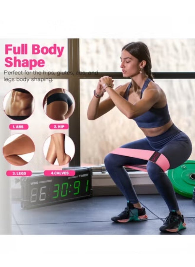 HALAMODO 3 Pcs Fabric Resistance Bands for Glutes & Legs Exercise Resistance Bands for Strength Flexibility Pilates Yoga - Image 3