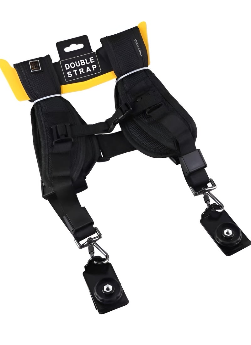 AL RAID Double Camera Harness Shoulder Strap Dual Sling for DSLR Cameras, Quick-Release & Secure Mount, Adjustable & Comfortable for Photographers  - Image 3