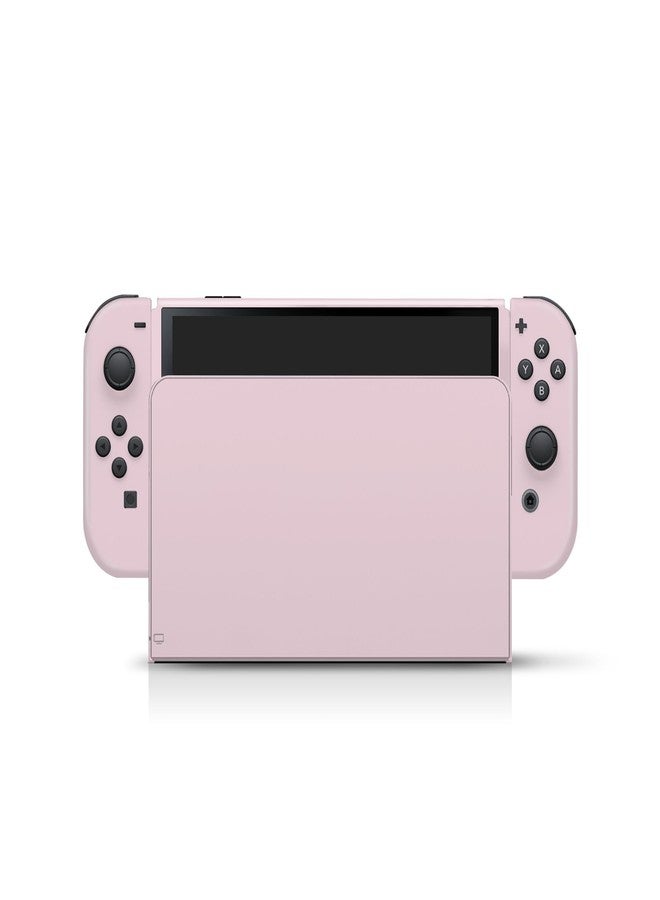 Tacky Design Solid Skin Compatible with Nintendo Switch OLED Skin Wrap Cover, Classic Skin for Nintendo Switch OLED Stickers, Premium 3M Vinyl (Pastel Rose, Nintendo Switch OLED) - Image 5
