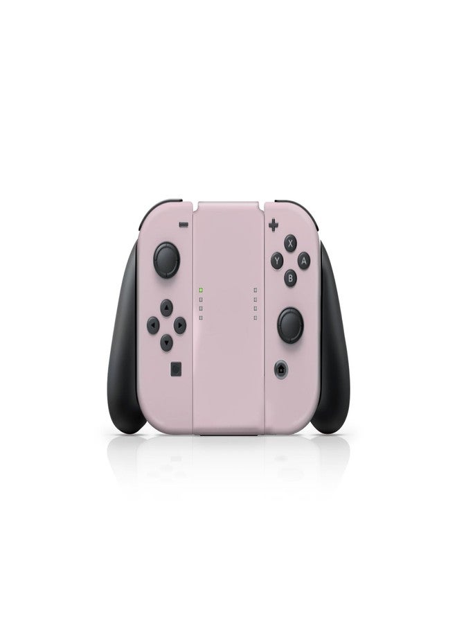 Tacky Design Solid Skin Compatible with Nintendo Switch OLED Skin Wrap Cover, Classic Skin for Nintendo Switch OLED Stickers, Premium 3M Vinyl (Pastel Rose, Nintendo Switch OLED) - Image 4
