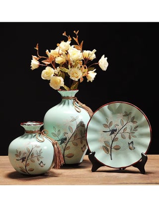 Vases Set For Home Decor, Ramadan Decor, And Bridal Decor - Suitable For Artificial Flowers, 3 Pieces Of Ceramic - Modern Decorative Vases (Various Shapes) - pzsku/ZD06CCC2DB5964056B27BZ/45/_/1736285379/98f0a1d5-f8d8-4ad7-988a-b6f7aa59848b