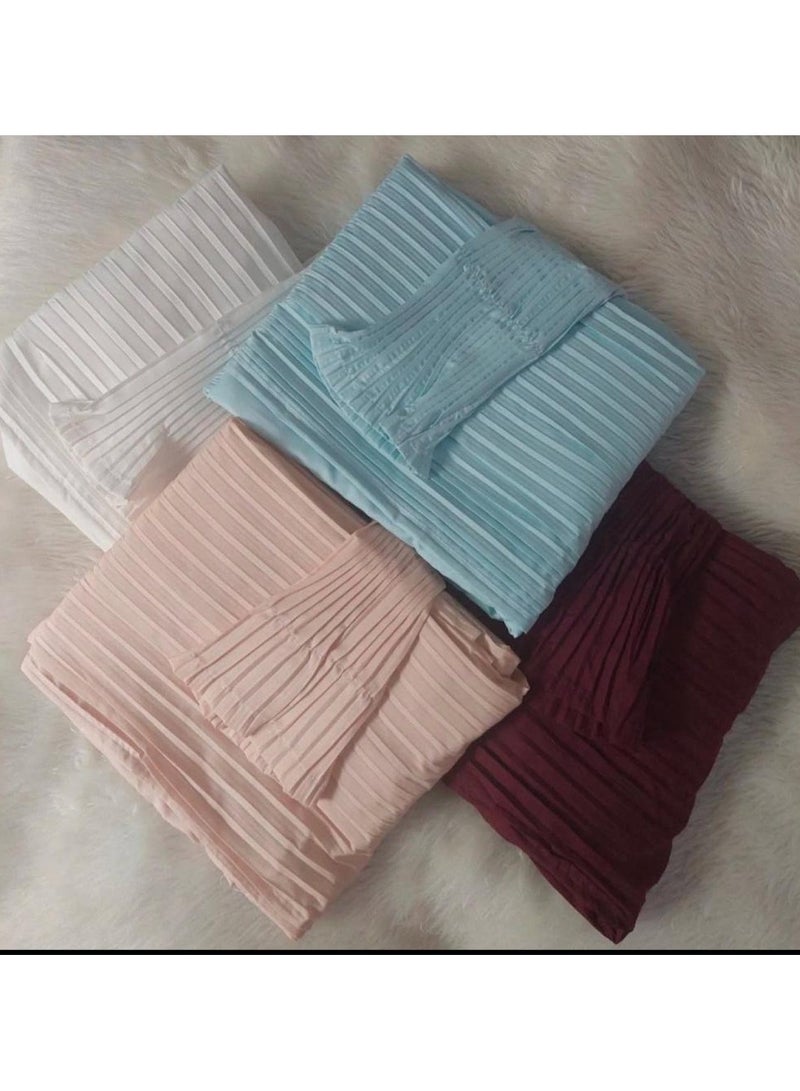 Guest Package/ 4 matching pleated prayer sheets, wide and flexible design to fit all sizes