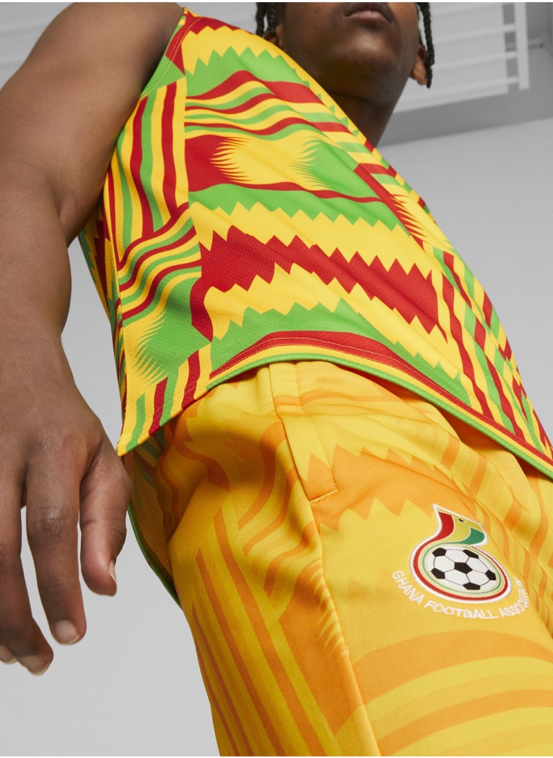 PUMA Ghana FtblCulture Mens Yellow Track Pants  - Image 2