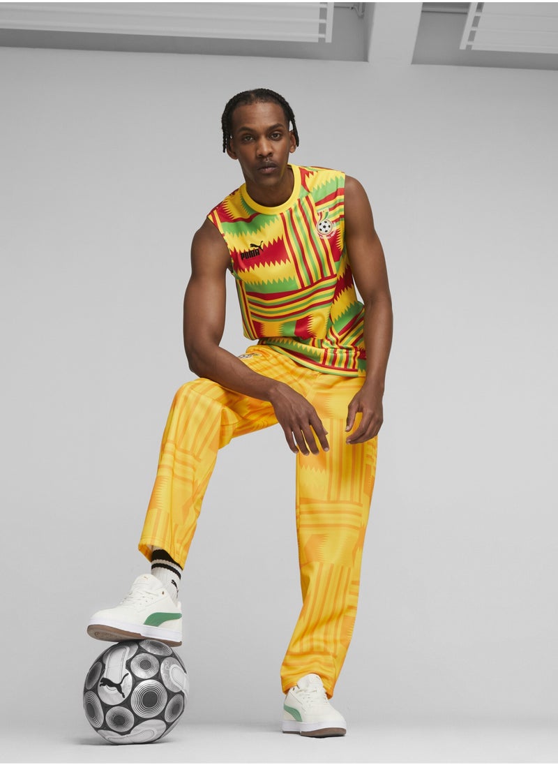 PUMA Ghana FtblCulture Mens Yellow Track Pants  - Image 3