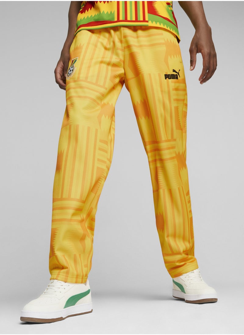 PUMA Ghana FtblCulture Mens Yellow Track Pants  - Image 1