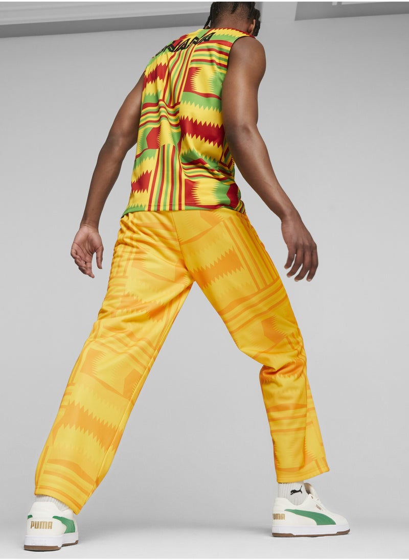 PUMA Ghana FtblCulture Mens Yellow Track Pants  - Image 4