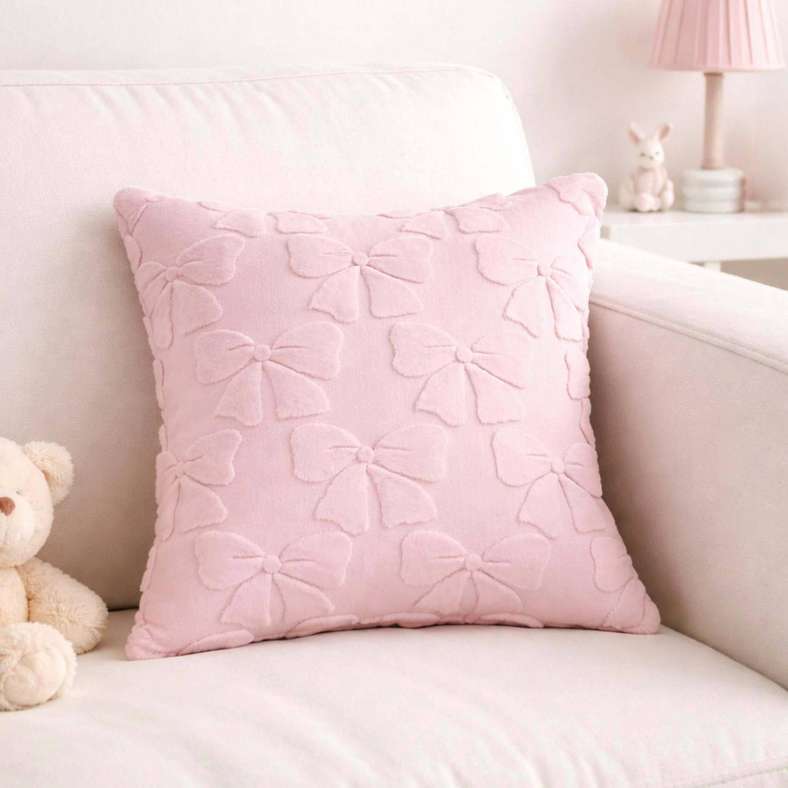 Pan Home Nyla Kids Fur Cushion 45x45cm - Pink - 161AIC9904823 - Image 1