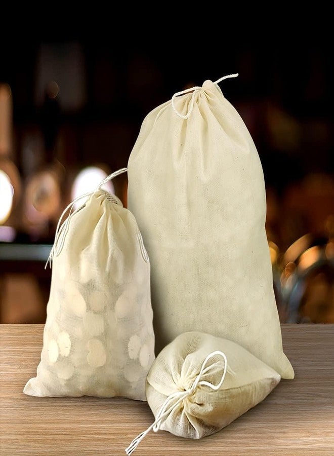 BIRDBRID 100% Organic Cotton Muslin Bags 8x12 Inch Reusable Drawstring Bags for Art & Craft, Gift, Storage, Travel, Party Favor, Eco-Friendly Unbleached Cotton Pouches, Pack of 12 - Image 5