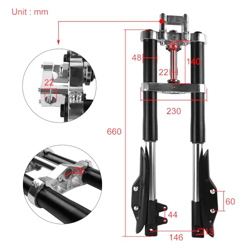 FLYPIG Front Fork Shock Assembly Shock Absorber Forks Suspension for XR50 CRF50 XR CRF 50 SDG SSR PIT BIKES FK05 SSR SDG 125 110 SSR125 SSR110 SDG125 SDG110 - Image 3