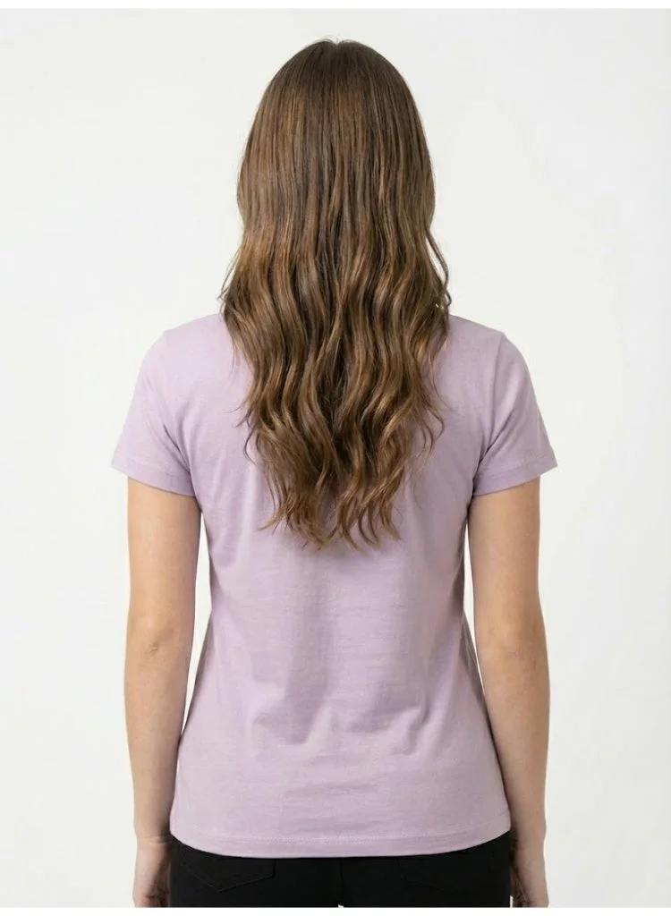 لعب البولو تيشيرت بناتي برسومات - ليلك