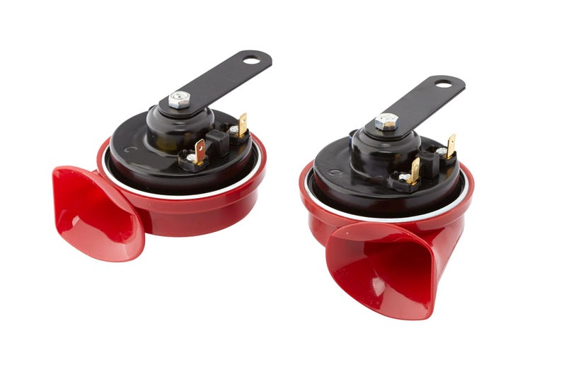 HELLA بوق ترامبيت HELLA 3FH 007 424-811 - TE16 - 12V - 110dB(A) - نطاق التردد: 400/500Hz - كهربائي - لون الهيكل: أحمر/أسود - موصل مسطح - مجموعة - الكمية: 2 - Image 2