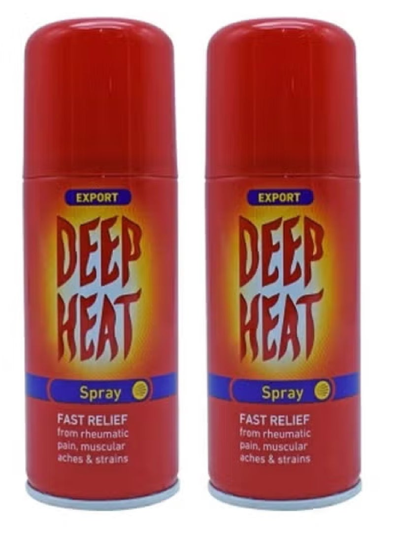 DEEP HEAT Pack Of 2 Fast Relief Spray 2X150ml - Image 1