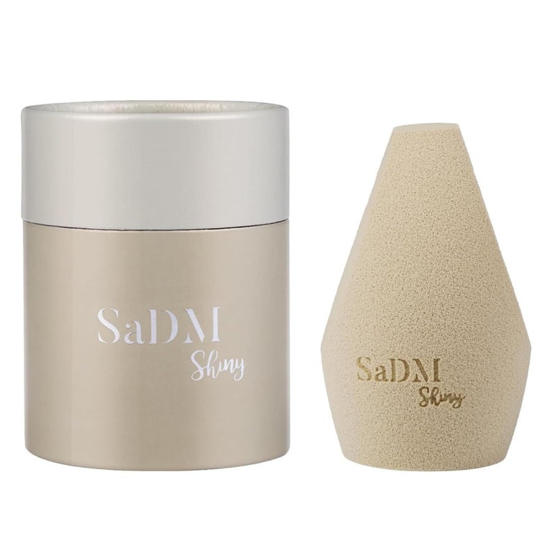 SaDM Shiny Champagne Gold Angled Corner Makeup Sponge Precision Blender - Image 3