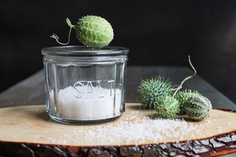 Creative Co-op Round Pressed Glass Salt Cellar - Image 2