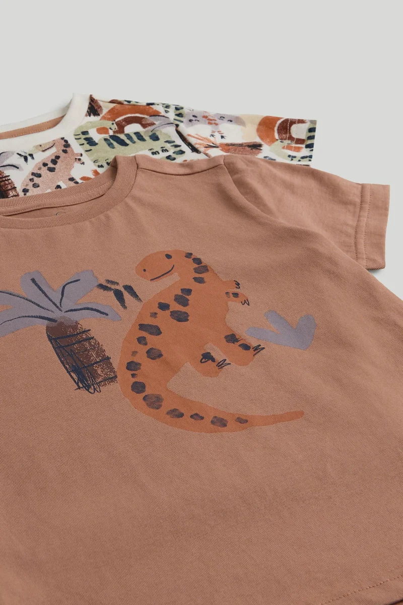 مذركير طقم قطعتين قمصان ديناصور