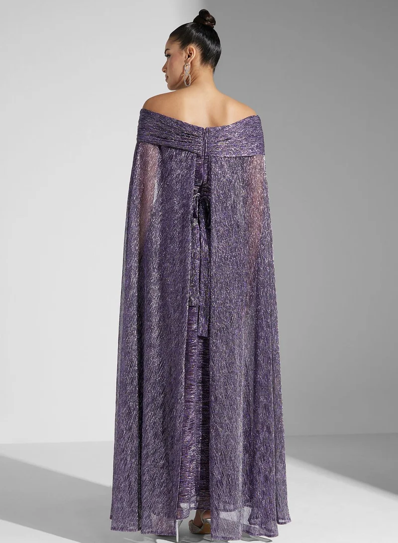 Iyra Off-Shoulder Evening Dress