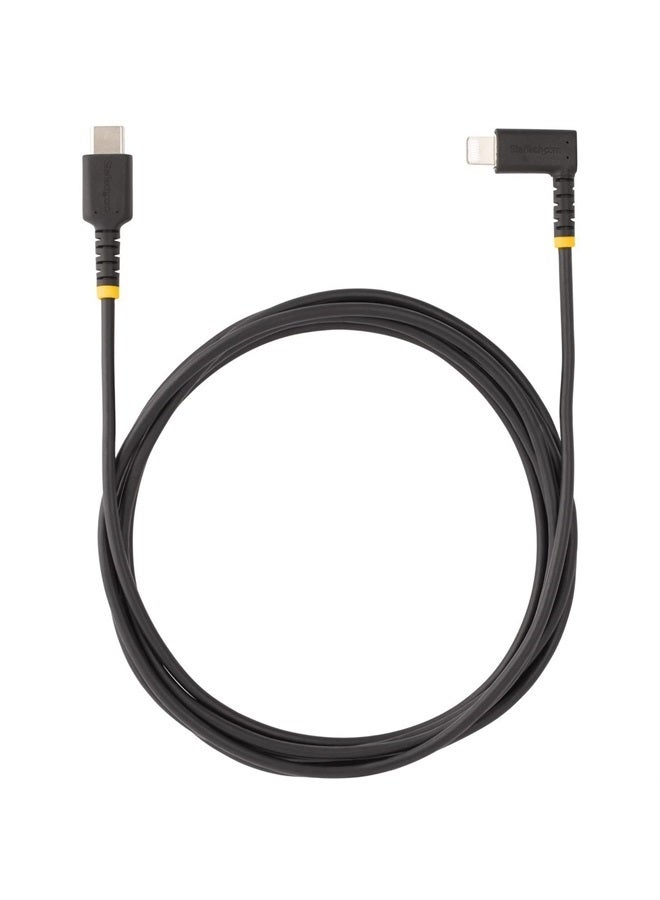 Startech.com 6ft (2m) Durable USB-C to Lightning Cable - Right-Angled Heavy Duty USB Type-C to Lightning Charging/Sync Cord - Apple MFi Certified - Rugged iPhone Lightning Cable (RUSB2CLTMM2MR) - Image 4