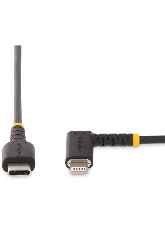 Startech.com 6ft (2m) Durable USB-C to Lightning Cable - Right-Angled Heavy Duty USB Type-C to Lightning Charging/Sync Cord - Apple MFi Certified - Rugged iPhone Lightning Cable (RUSB2CLTMM2MR) - Image 3