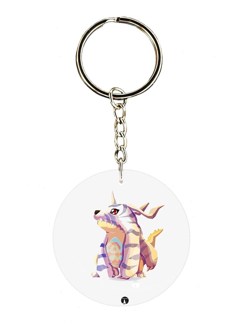 RKN Anime Digimon Double Side Printed Keychain