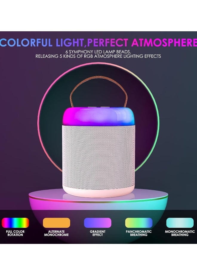 جهاز كاريوكي ميني مع ميكروفون لاسلكي للأطفال والبالغين، مكبر صوت بلوتوث محمول للأطفال من 2 إلى 12 سنة، هدية عيد ميلاد وحفلات منزلية. - Image 4