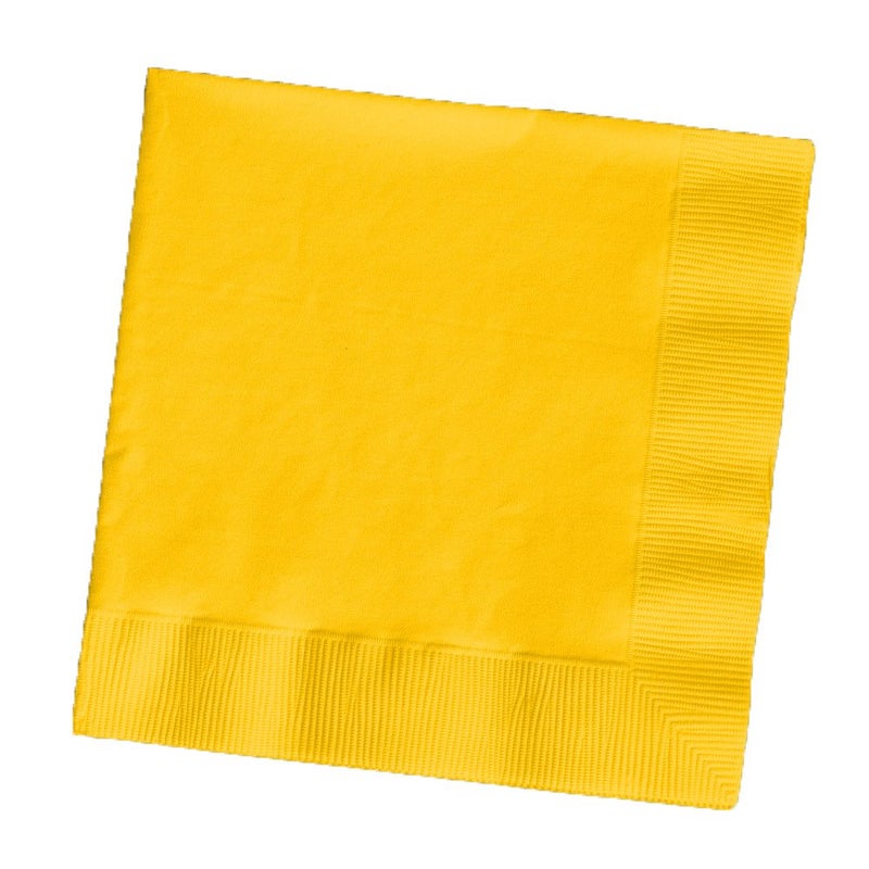 Creative Converting Touch of Color 200 Count 2-Ply Paper Beverage Napkins, School Bus Yellow , one size - 251021 - Image 1