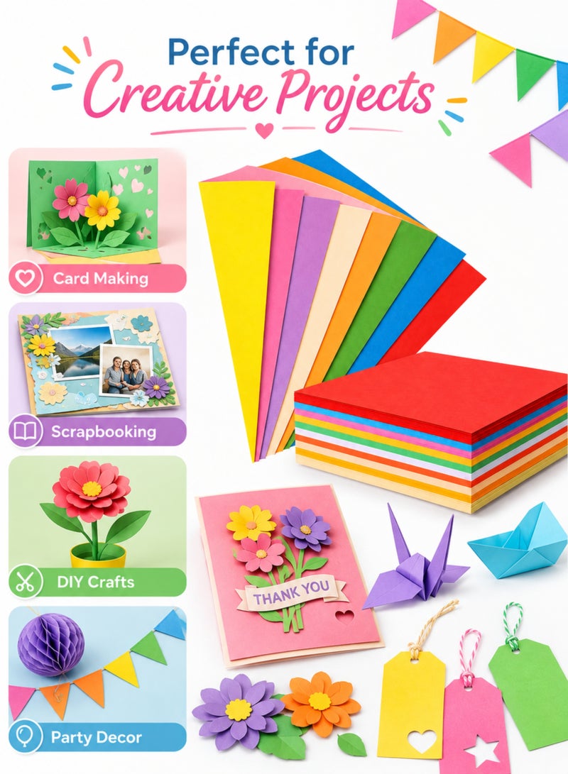 MOMENT A4 Colored Paper 80 GSM, 250 Sheets, 10 Assorted Colors, Multicolor Craft & Printer Paper for School, Arts, DIY & Home Decoration - Image 5