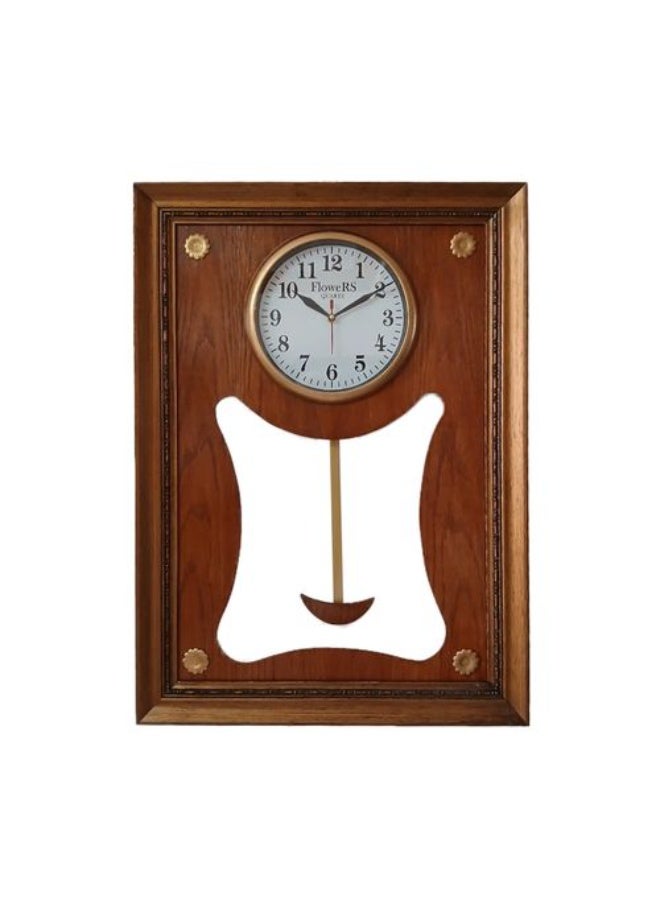 Clock Inside A Natural Wood Size 50 X 70 Cm