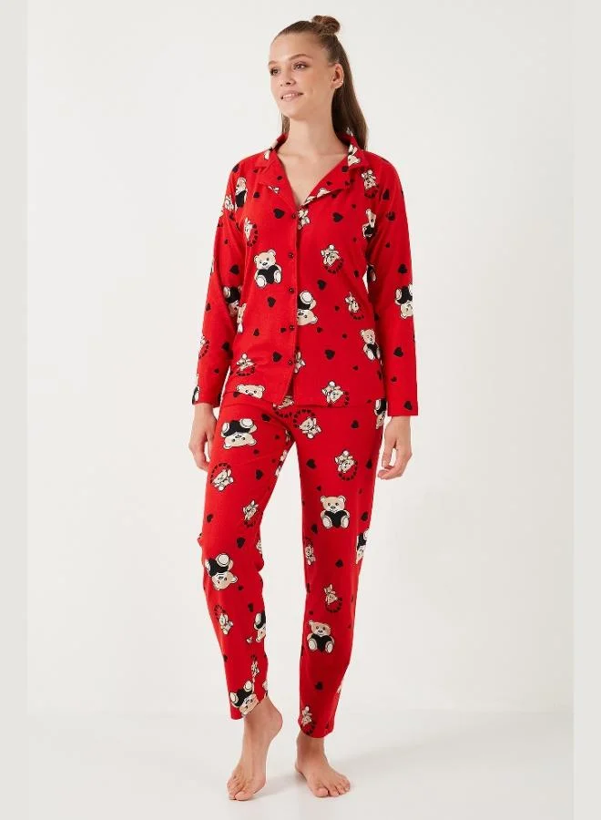 Lela Lela Stretch Standard Fit Patterned Pajama Set Women's PAJAMA SET 60956602