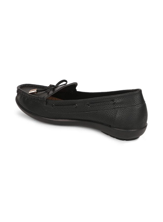 Bata Women's YAJNA Moccassins (5516992_BLACK_4 UK) - Image 3