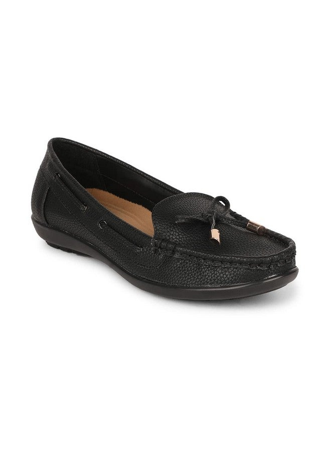 Bata Women's YAJNA Moccassins (5516992_BLACK_4 UK) - Image 2