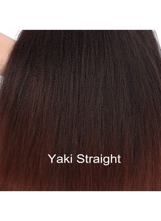 Dorsanee - Pre-stretched Braiding Hair Extension Ombre Natural Black Brown Professional Crochet Braiding Hair 20 Inch 6 Packs Hot Water Setting Perm Yaki Synthetic Hair for Twist Braids (#1B/30) - Image 1