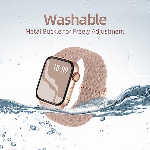 Suitisbest Braided Stretchy Solo Loop Compatible for Apple Watch Band 38mm 40mm 41mm 42mm 44mm 45mm 46mm 49mm for Women Men, Nylon Elastic Straps Wristbands for iWatch Series 10 9 8 7 6 SE 5 4 3 2 Ultra Ultra 2 - Image 2