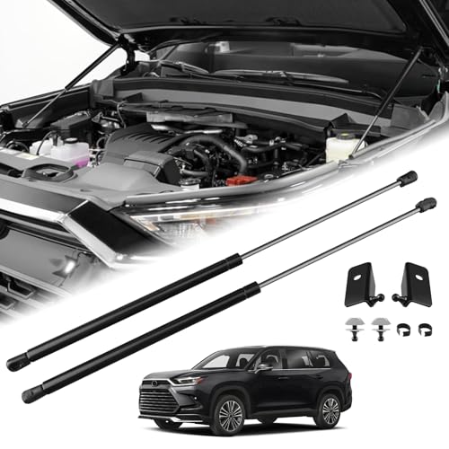 TECHPICCO Hood Struts for Grand Highlander 2024 2026 Hood Lift Support No Drill Front Gas Springs Shocks Compatible with Toyota Grand Highlander Accessories 20242026 - Image 1