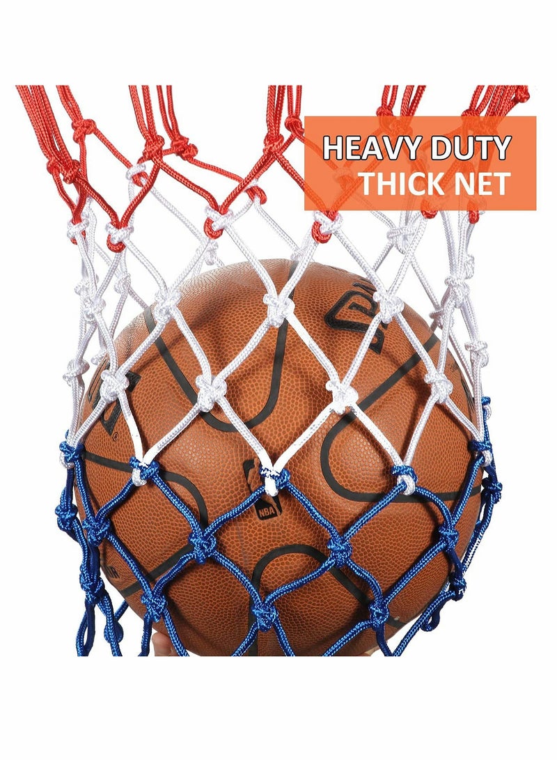 SYOSI Basket Net, 2 Packs, Basketball Net Replacement Hoop Net for Almost Weather, Suitable for Sandard Indoor Basketball Court or Outdoor Basketball Court, 5.0mm Polyester, Durable - Image 5