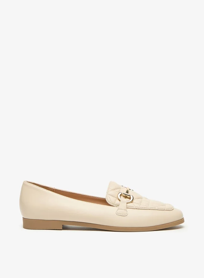 سيليست Women's Quilted Loafers with Metallic Accent