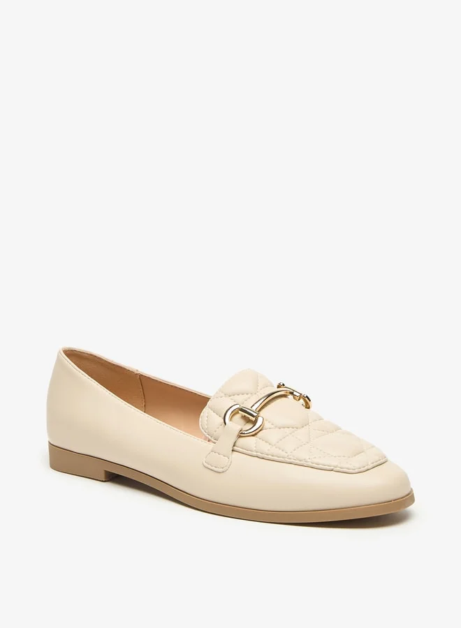 سيليست Women's Quilted Loafers with Metallic Accent