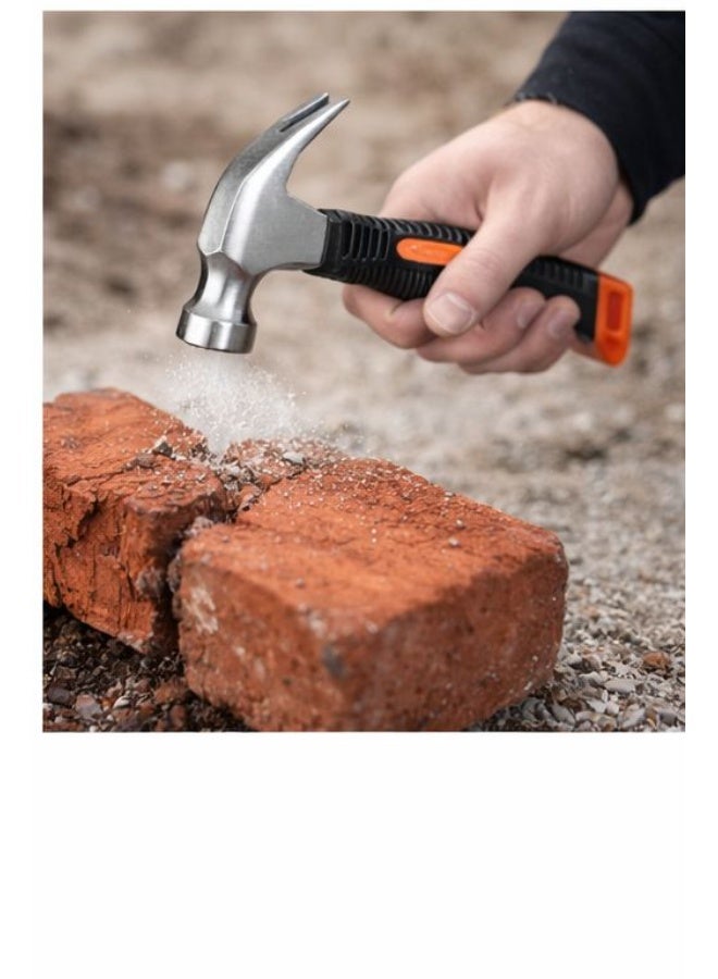 Stubby Claw Hammer 16cm Compact Size High-Carbon Steel Head with Ergonomic Non-Slip Rubber Grip for Home DIY Repairs and Tight Spaces - Image 3