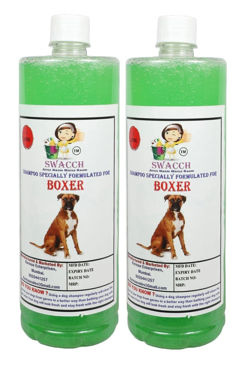 swacch Shampoo | Puppy Safe Shampoo | PH Balanced | Boxer Dog Shampoo 1 Litre Pack of 2 Neem Alovera + | O PVC Ring Rubber Chew Toy | Teething Chew Toy I Dental Teething I Durable I Combo Pack - Image 2