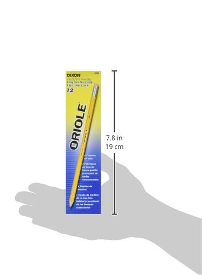 Dixon Oriole No.2 Pre-Sharpened Black Core Soft Pencils, Yellow, 12 Count (12886) - Image 3