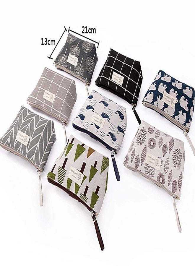 شوينيبا حقيبة مستحضرات تجميل محمولة كبيرة الحجم من شوينيبا، مطبوعة، حقيبة سفر، حقيبة أدوات تجميل، 8.3 × 5.1 بوصة - رمادي - Image 5