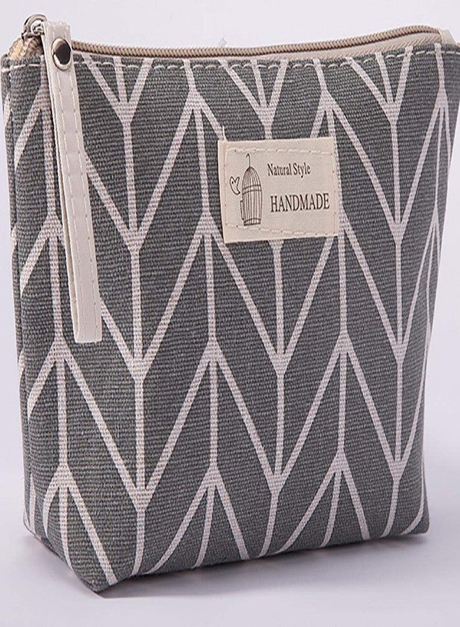 شوينيبا حقيبة مستحضرات تجميل محمولة كبيرة الحجم من شوينيبا، مطبوعة، حقيبة سفر، حقيبة أدوات تجميل، 8.3 × 5.1 بوصة - رمادي - Image 4