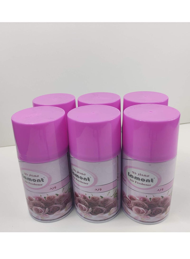 لامونت معطر بخاخ لامونت 6 قطع (ورد, 250 مل)