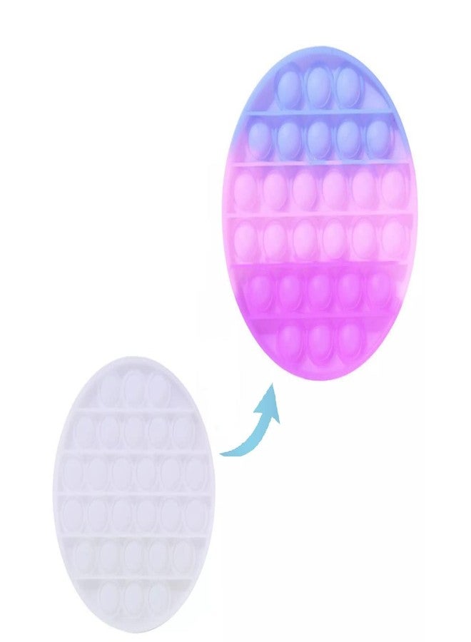 NGEL Color Changing Pop It Fidget Toys/ Push Pop Bubble Fidget Sensory Toy/ Stress Relief and Anti-Anxiety Toy/ Fidget Toy for Kids (Circle) - Image 1