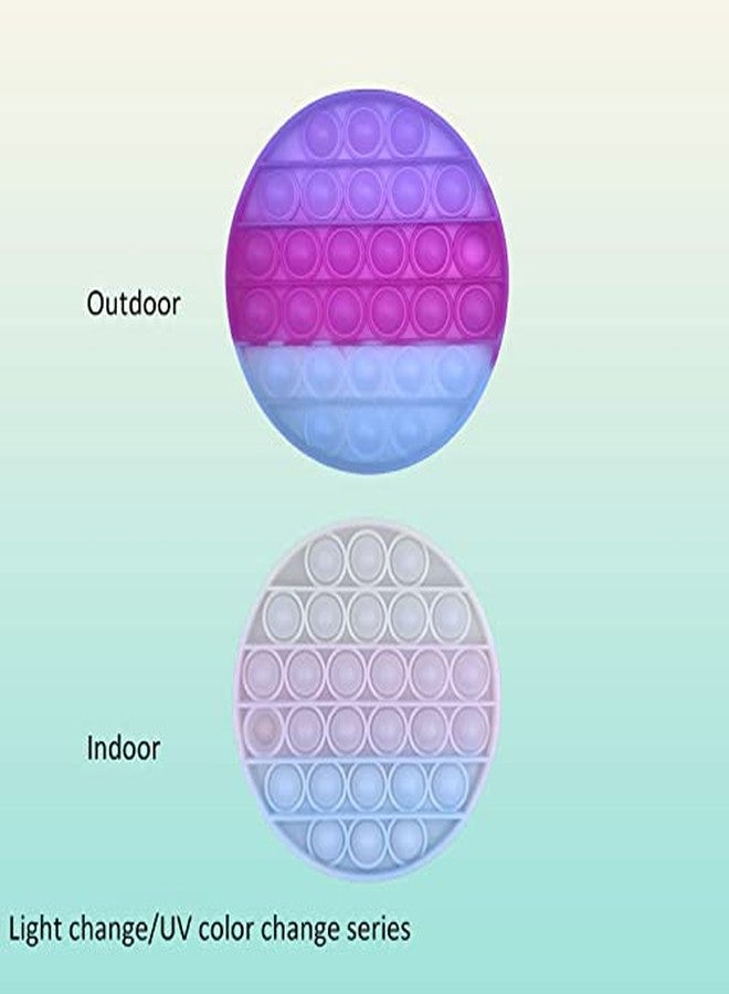 NGEL Color Changing Pop It Fidget Toys/ Push Pop Bubble Fidget Sensory Toy/ Stress Relief and Anti-Anxiety Toy/ Fidget Toy for Kids (Circle) - Image 3