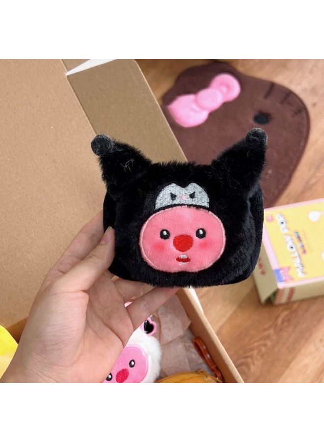 Cute Cartoon Loopy Ruby Creative Coin Purse Mini Small Size Snapper Head Doll Bag Pendant-Color:Coolomi-cross-dressing Loopy Coin Purse  - Image 1