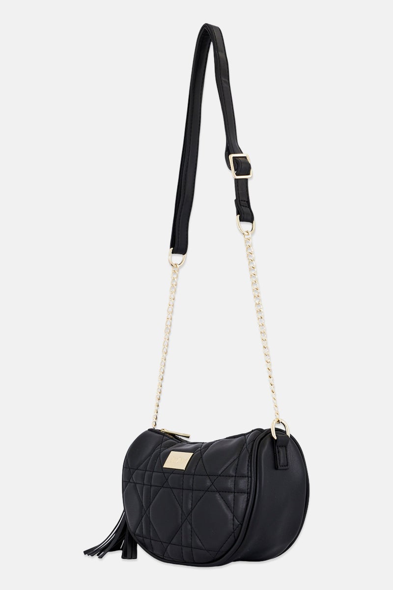 Deezee Women Brand Logo Cross Body Bag, Black - Image 2