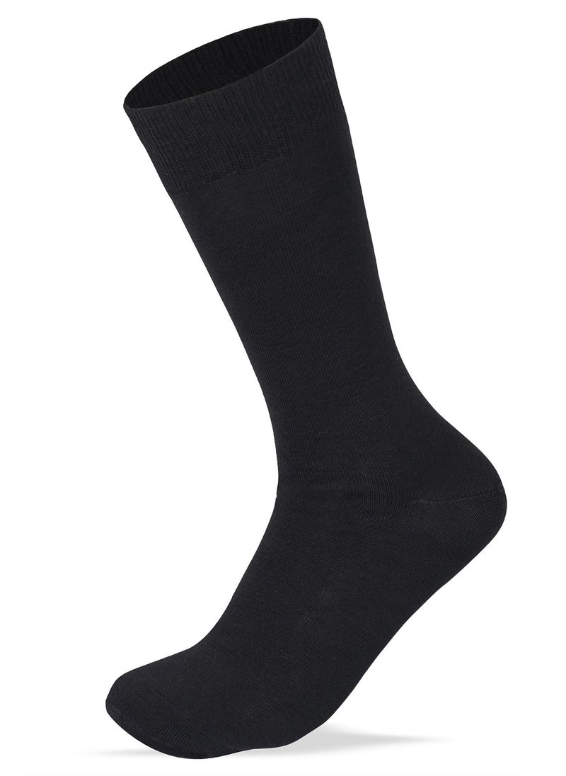 SAM SOCKS Men Set of 3 Classic Socks Plain Black-D.Grey-Beige  - Image 4